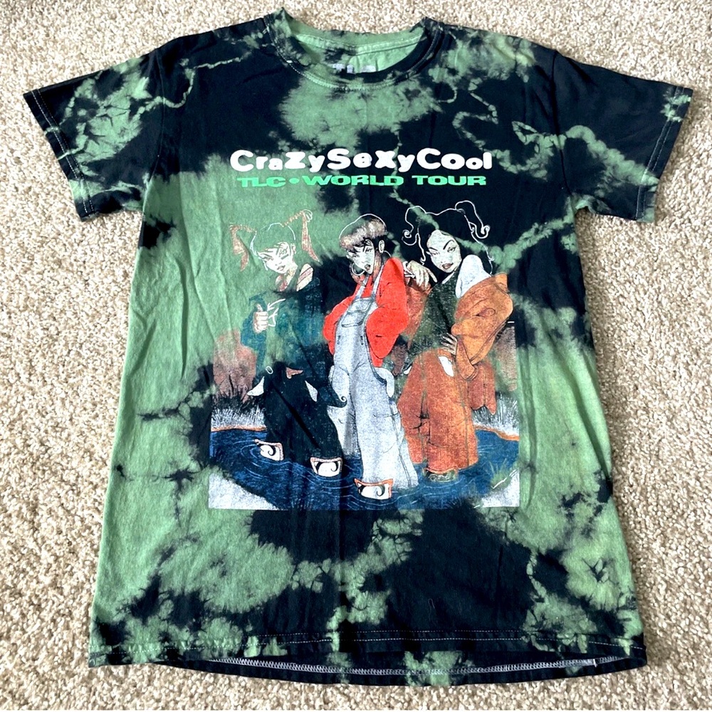 TLC Crazysexycool TLC World Tour Tie Dye Tee Shirt